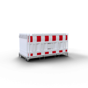 SET | with 20 panel fence | on storage and transport crossbar | without lamp adapter | with foil RA1/A | type de barrier NOX white